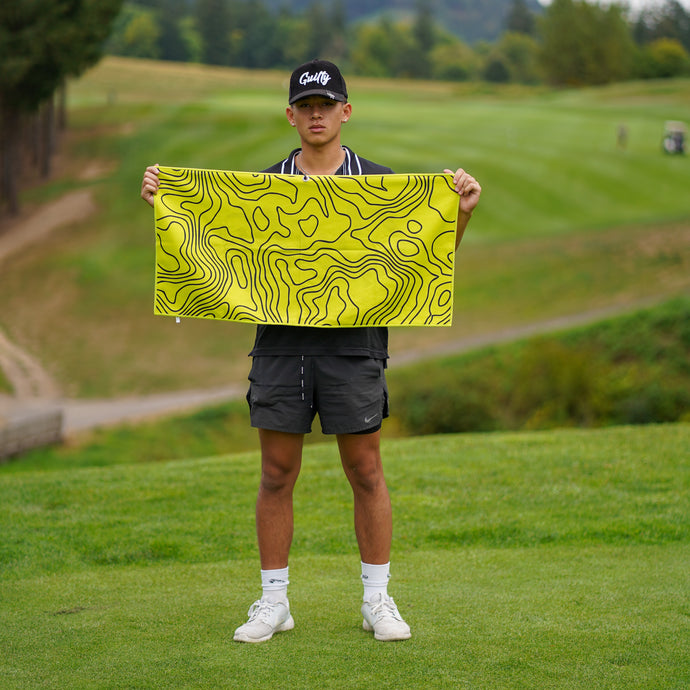 topographic Golf Towel, Camo Golf Towel For Sale, Camo golf towel on sale, camo golf towel, best golf towels for sale, soft golf towel, oversized golf towel, big golf towel, cool golf towel, arctic camo golf towel, forest camo golf towel, military golf towel, Yellow Golf Towel