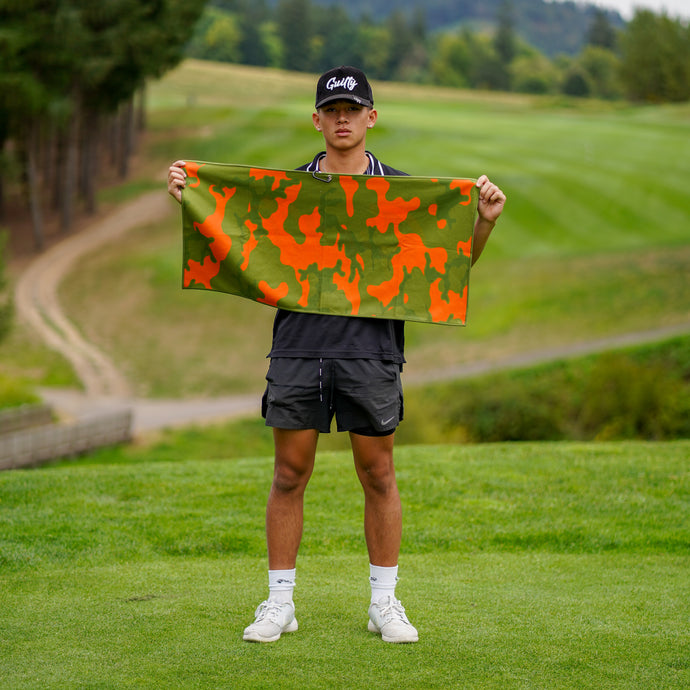 topographic Golf Towel, Camo Golf Towel For Sale, Camo golf towel on sale, camo golf towel, best golf towels for sale, soft golf towel, oversized golf towel, big golf towel, cool golf towel, arctic camo golf towel, forest camo golf towel, military golf towel, Yellow Golf Towel